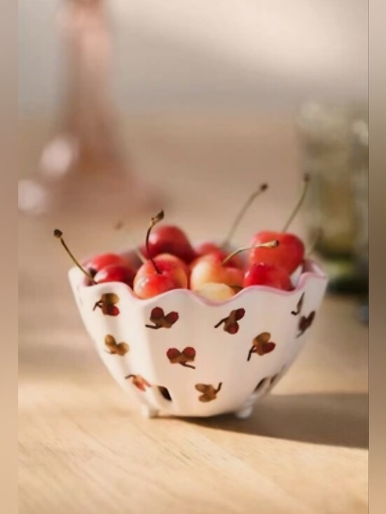 Anthropologie Other - Anthropologie, Georgie Handpainted Decaled Stoneware Berry Basket